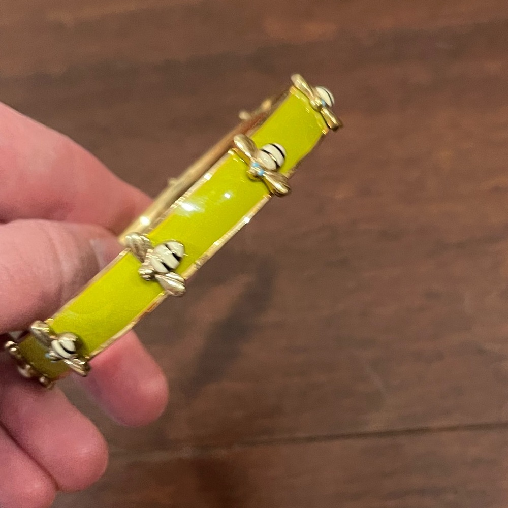 j crew Yellow/green and Gold Women's bangle Bracelet bumblebees